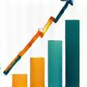 Ícone de gráficos de barras e cifrão, simbolizando consultoria financeira.