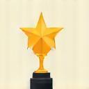 Ícone representando excelência: uma estrela brilhante ou um troféu
